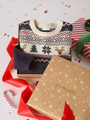 Sweater en sokken voor jongens marineblauw