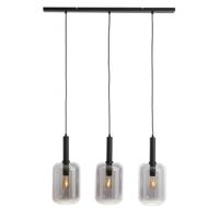 Light & Living Hanglamp 'Lekar' 3-Lamps, kleur Zwart/Smoke - thumbnail