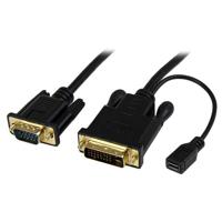 StarTech.com 90 cm actieve DVI naar VGA-kabel, DVI-D naar VGA-adapter/converter, 1920x1200, digitale DVI naar analoge VGA-monitorkabel - thumbnail