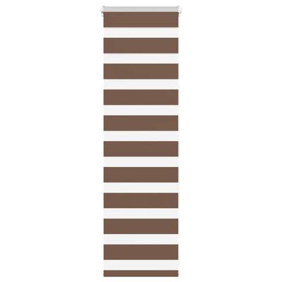 VidaXL Zebra rolgordijn 50x100 cm stofbreedte 45,9cm polyester bruin