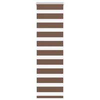 VidaXL Zebra rolgordijn 50x100 cm stofbreedte 45,9cm polyester bruin - thumbnail