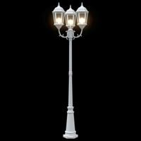 Tuin Lantaarnpaal Wit Aluminium en Glas - thumbnail