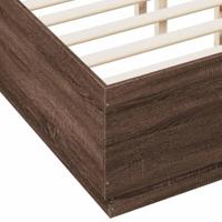 Bedframe bewerkt hout bruin eikenkleur 120x190 cm - thumbnail