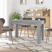 Eettafel 120x60x76 cm bewerkt hout grijs sonoma eikenkleurig - thumbnail