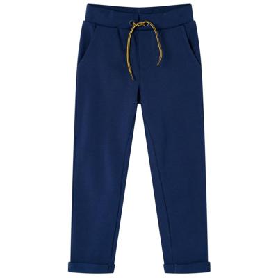 VidaXL Kinderbroek met trekkoord 128 marineblauw