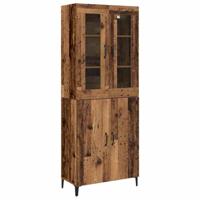 Hoge kast 2 pcs Oud hout Bewerkt hout - thumbnail