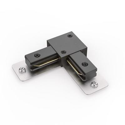 Taros - L-vorm Koppelstuk - 1-fase railverlichting - Zwart - 3 jaar garantie