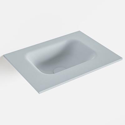 MONDIAZ LEX Clay solid surface inleg wastafel voor toiletmeubel 40cm. Positie wasbak midden