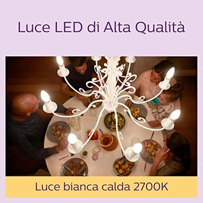 Philips LED 9290035411 LED-lamp Energielabel F (A - G) E14 Kaars 4.9 W = 40 W Warmwit (Ø x l) 35 mm x 106 mm 6 stuk(s)