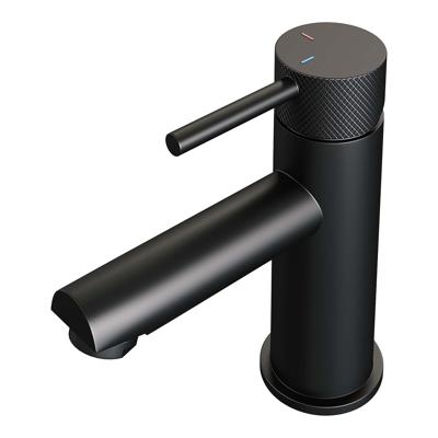 Black Carving lage opbouw wastafelmengkraan model A - mat zwart