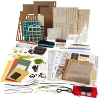 Creativ Company Diy miniatuur kamer, koffiehoek, h: 19 cm, l: 22,6 cm, b: 19,4 cm, 1 stuk - thumbnail