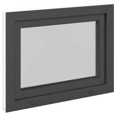 Kelderraam "RISOR" 80x50 cm draai-kiep DIN links antraciet