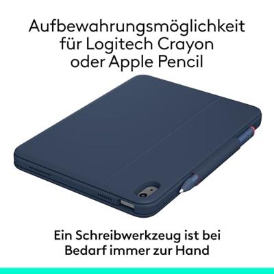 Logitech Rugged Combo 4 for iPad 10th gen - CLASSIC BLUE - DEU - N/A - - EMEA-914 - KB