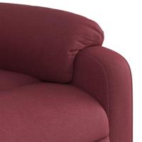 Fauteuil verstelbaar stof wijnrood - thumbnail