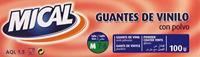 Wegwerphandschoenen Mical VINILO TALLA M M (100 Stuks) - thumbnail