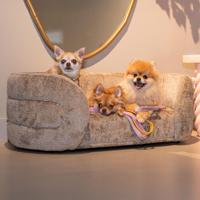 Richmond Huisdierenbed 'Bingo' Chenille, kleur Taupe - thumbnail