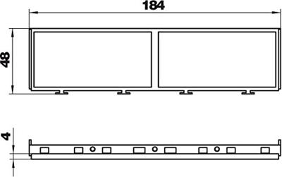 OBO Bettermann MT45V 2+2 Inbouwbehuizing