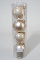 4 kerstballen parel emaille 100 mm KSD - Ksd - thumbnail