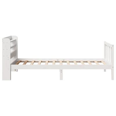 Bedframe zonder matras massief grenenhout wit 90x200 cm