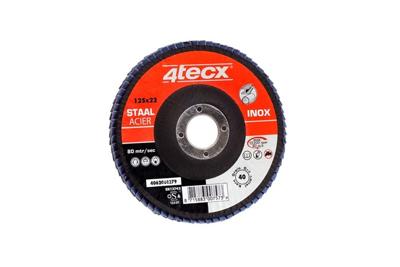 4tecx Vlaklamellenschijf Mega-Line 125 x 22,2mm korrel 80