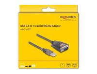 Delock USB 2.0 Adapter [1x USB-A 2.0 stekker - 1x RS232-stekker] 61400 1 m - thumbnail