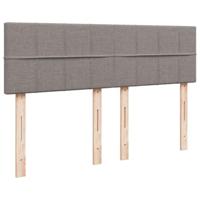 Boxspring met matras stof taupe 140x190 cm - thumbnail