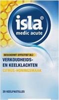 Isla Medic Acute Citrus Honing Keelpastilles - bij verkoudheids- en keelklachten - thumbnail