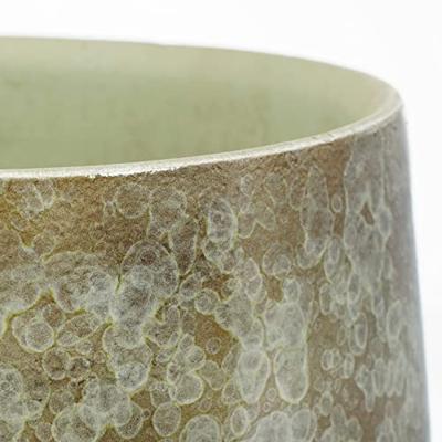 Mica Decorations Oliver Bloempot - H26 x Ø29 cm - Terracotta - Groen