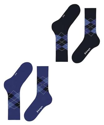 Burlington 2-paar Everyday heren sokken - Argyle - katoenen sokken met ruit print
