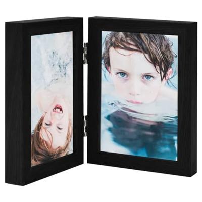 VidaXL Fotolijst tweeluik 2x(13x18 cm) zwart VidaXL Fotolijst tweeluik 2x(13x18 cm) zwart