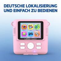 Lamax InstaKid1 Polaroidcamera Pink Geïntegreerde accu, Met ingebouwde flitser, Full-HD video-opname, Spatwaterdicht - thumbnail