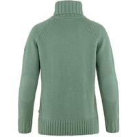 Fjallraven Övik Cable Knit Roller Neck Dames Trui Patina Green S - thumbnail