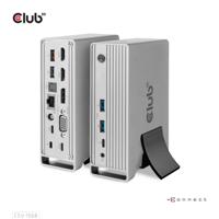 CLUB3D USB Gen2 Type-C Triple Display DP Alt mode Displaylink Dynamic PD Charging Dock met 120 Watt - thumbnail