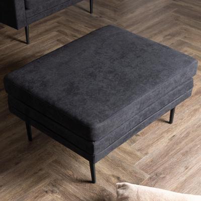Nohr Hocker 'Tylan' Linnenlook, kleur Zwart