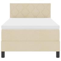 Boxspringbed met Matras & LED Crème 100x200 cm Stof - thumbnail
