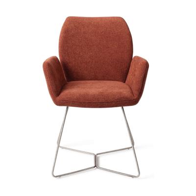 Jesper Home Misaki eetkamerstoel Cosy Copper beehive steel