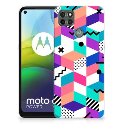 Motorola Moto G9 Power | TPU Hoesje | Blokken Kleurrijk Motorola Moto G9 Power | TPU Hoesje | Blokken Kleurrijk