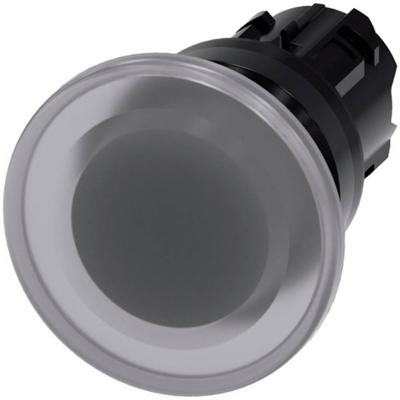 Siemens 3SU10011BD700AA0 3SU1001-1BD70-0AA0 Paddenstoelknop Kunststof frontring Knop Zwart, Helder 1 stuk(s)