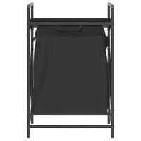 Wasmand 1 vak met plank zwart eikenkleurig - thumbnail