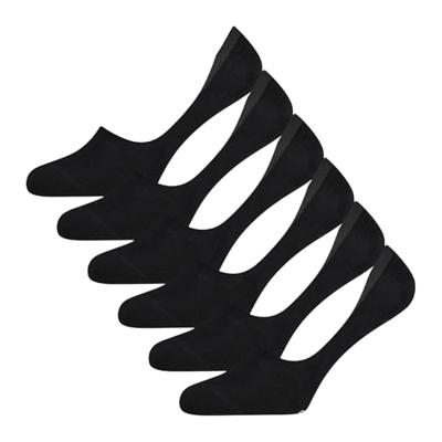 6-paar invisible Footies Mika - Bamboe kousenvoetjes voor dames en heren - Met anti slip - 40 - Zwart - Onderbroek heren heren heren heren heren -