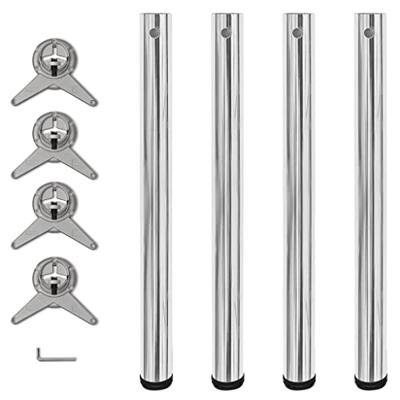 vidaXL Tafelpoten in hoogte verstelbaar chroom 710 mm 4 st