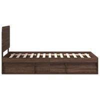 Bedframe Bruin Eiken 100 x 200 cm Massief grenenhout - thumbnail