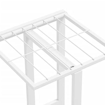 VidaXL Bloemenstandaard met 4 lagen 43x22x76 cm metaal wit VidaXL Bloemenstandaard met 4 lagen 43x22x76 cm metaal wit