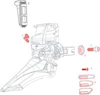 SRAM bouten set screw+small part set red etap - thumbnail