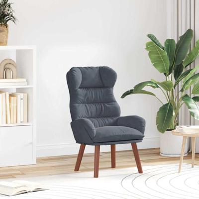 Fauteuil Donkergrijs 69 x 74 x 93 cm Fluweel