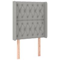 Hoofdbord LED 83x16x118/128 cm stof lichtgrijs - thumbnail