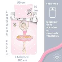 Ballerina Dekbedovertrek - Eenpersoons - 140 x 200 cm - thumbnail