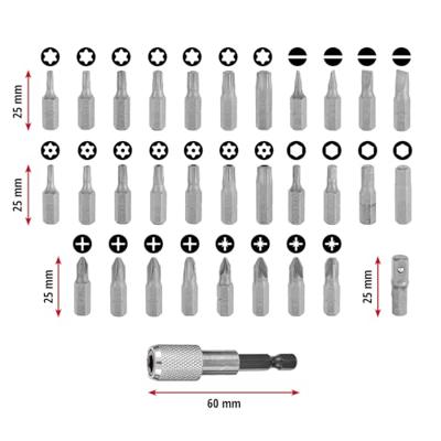 Einhell BELT CLIP 118495 Bitset 32-delig Torx, PZ, PH, Plat, Tamper Torx Incl. bithouder Einhell BELT CLIP 118495 Bitset 32-delig Torx, PZ, PH, Plat, Tamper Torx Incl. bithouder