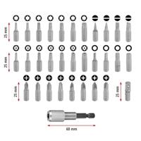 Einhell BELT CLIP 118495 Bitset 32-delig Torx, PZ, PH, Plat, Tamper Torx Incl. bithouder - thumbnail