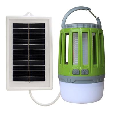 Zonne-energie mug Killer outdoor opknoping Camping anti-insect insect killer kleur: groen + zonnepaneel